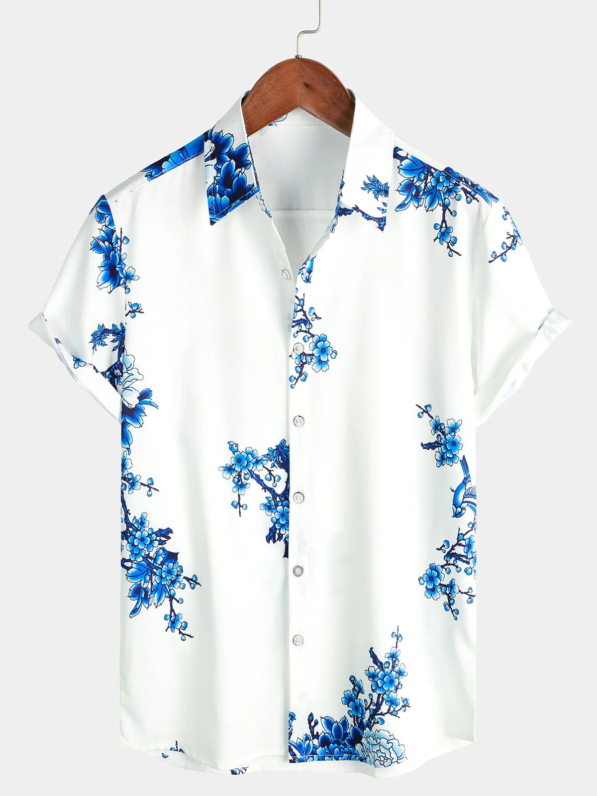 Men's Vintage Blue Flower Summ - огляд і ціна Vintage Hawaiian Floral Shirt