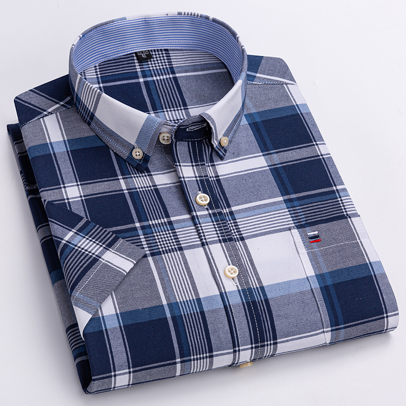 Quality Men Shirt Short Sleeve - огляд і ціна Oxford Cotton Casual Shirt Business