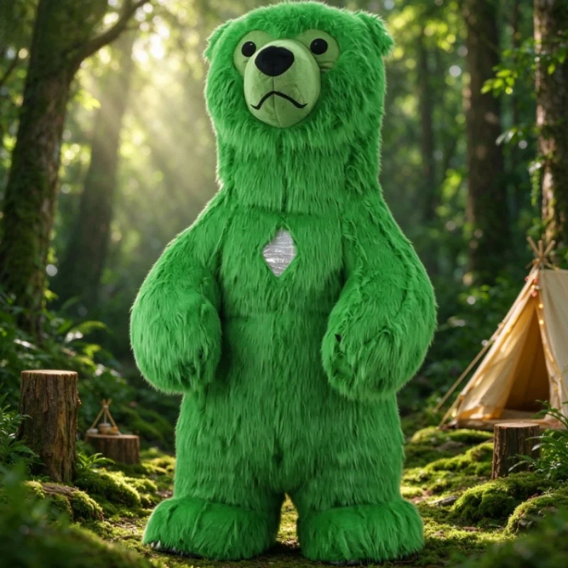 Furry Green Bear Inflatable Ma - огляд і ціна Suits