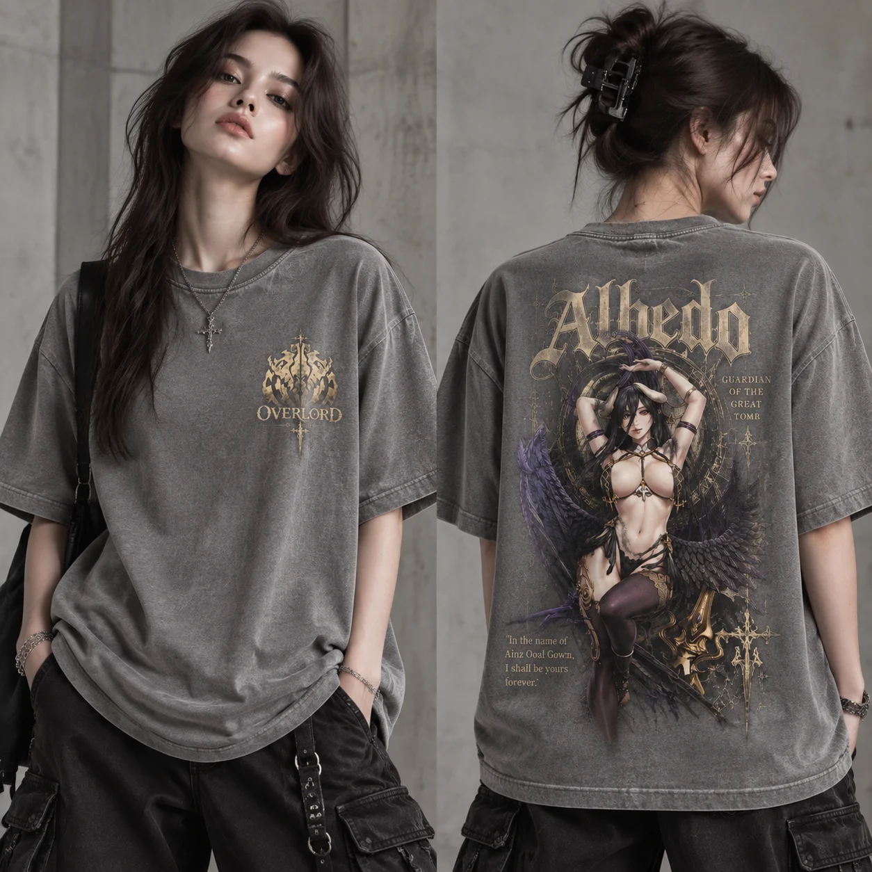 Albedo Overlord Graphic Tee, D - огляд і ціна Acid Wash Vintage Graphic T Shirt